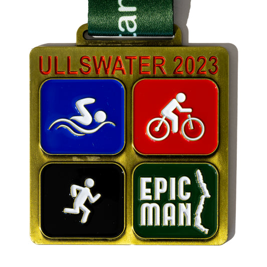 900 60mm x 3mm Custom Triathlon Medals Full Colour Enamel
